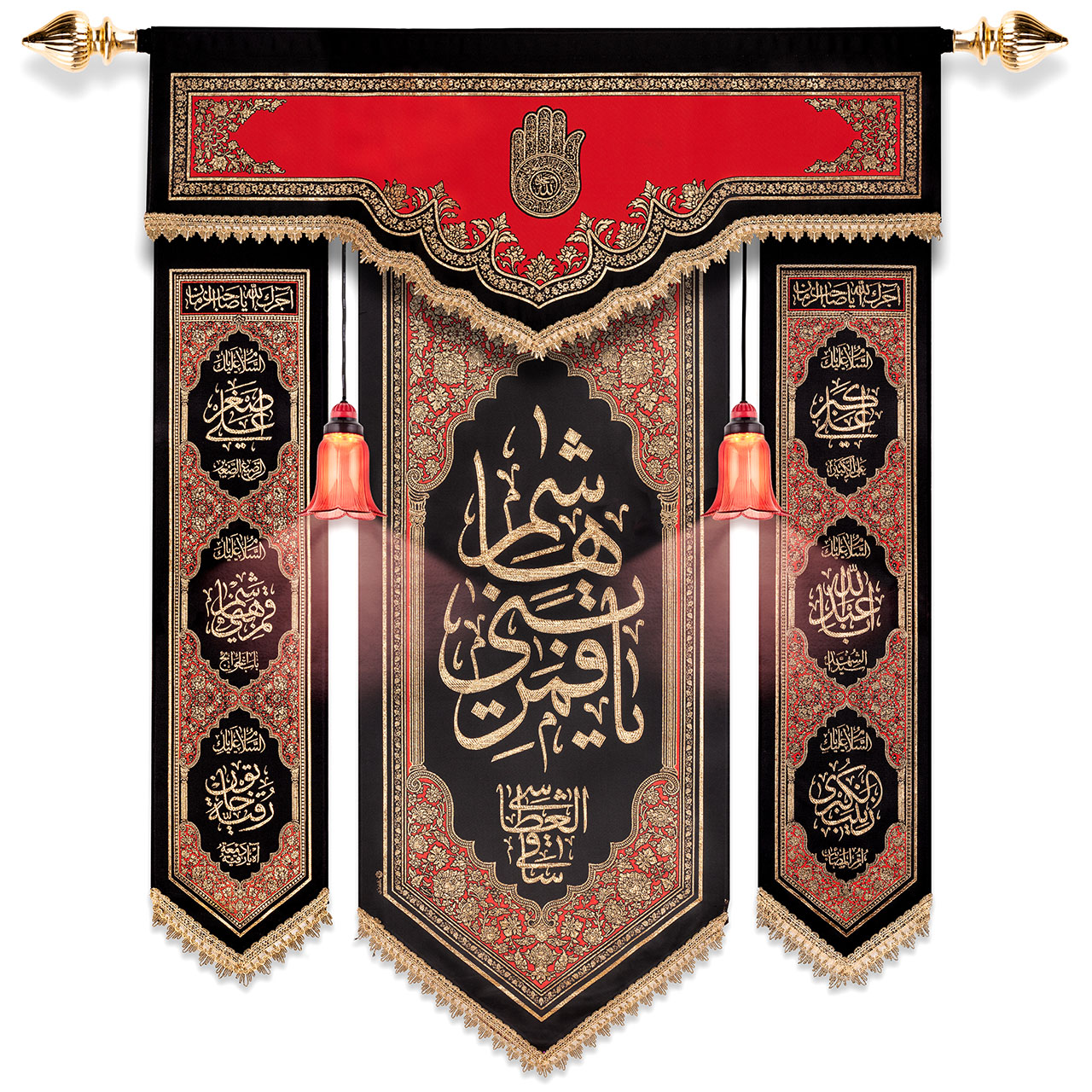 main آویز علامت محرم وصفر یا قمربنی هاشم کد 256